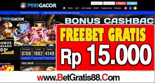 PERIGACOR Freebet Gratis Rp 15.000 Tanpa Deposit