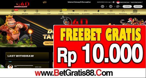 BURUNGHANTU4D Freebet Gratis Rp 10.000 Tanpa Deposit