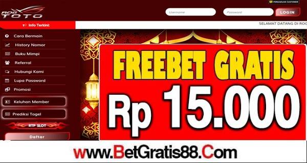 ROGTOTO Freebet Gratis RP 15.000 Tanpa Deposit