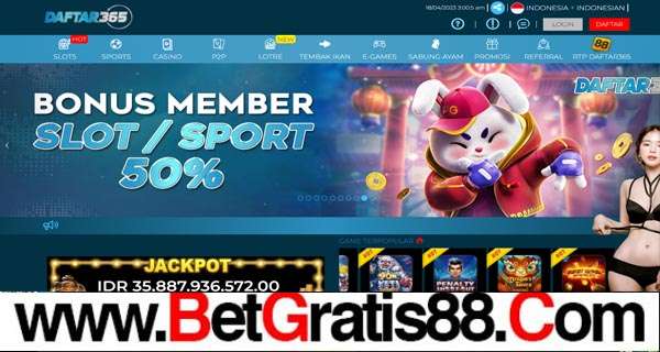 DAFTAR365 BONUS SLOT 100% NEW MEMBER