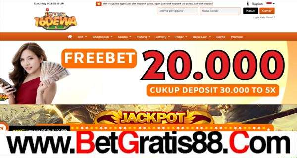 16DEWA Bonus Freebet Rp 20.000 Deposit Awal