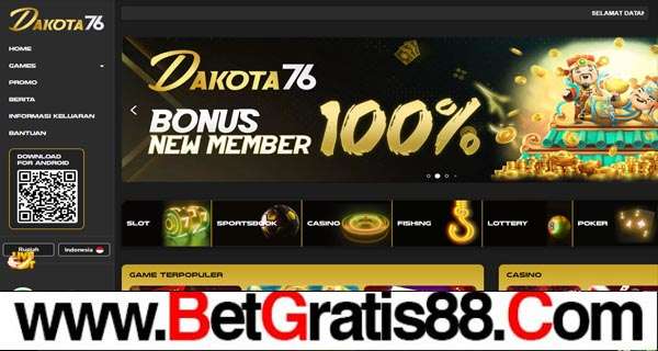 DAKOTA76 BONUS SLOT NEW MEMBER 100%