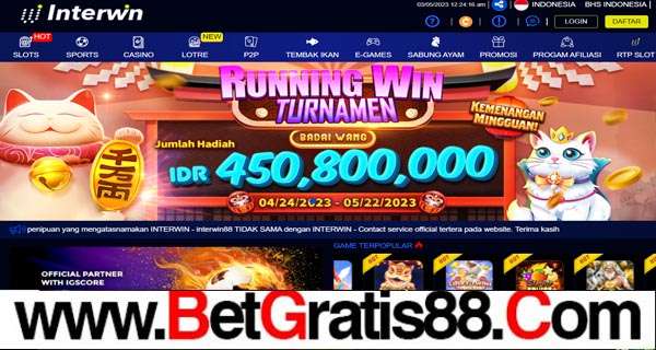 INTERWIN BONUS NEW MEMBER SLOT 100%