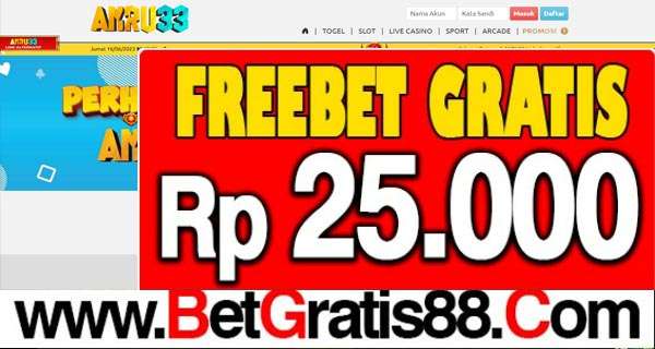 ANRU33 Freebet Gratis Rp 25.000 Tanpa Deposit