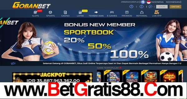 GOBANBET BONUS SLOT 100% MEMBER BARU