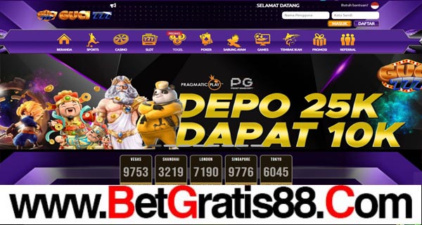 GUCI777 BONUS SLOT 30% MEMBER BARU