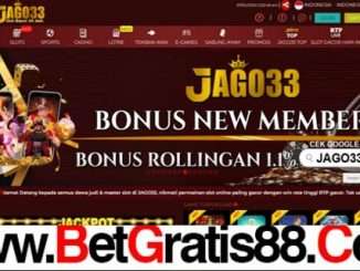 JAGO33 BONUS NEW MEMBER SLOT 100%