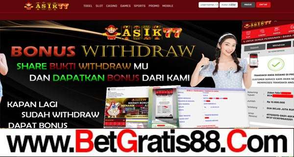 ASIK77 BONUS SLOT 100% NEW MEMBER