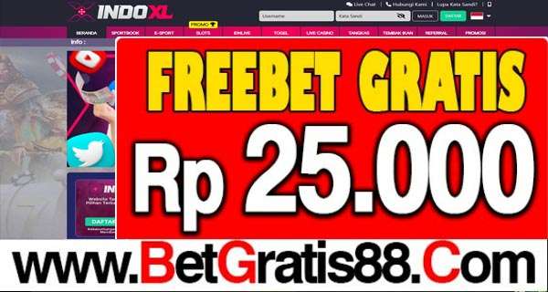 INDOXL Freebet Gratis Rp 25.000 Tanpa Deposit