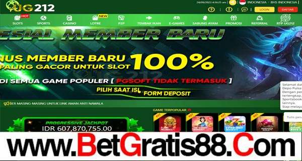 UG212 BONUS NEW MEMBER GAME SLOT 100%