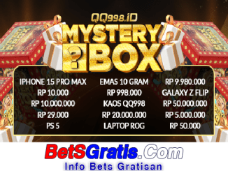 QQ998 Freebet Gratis Rp 10.000 Tanpa Deposit