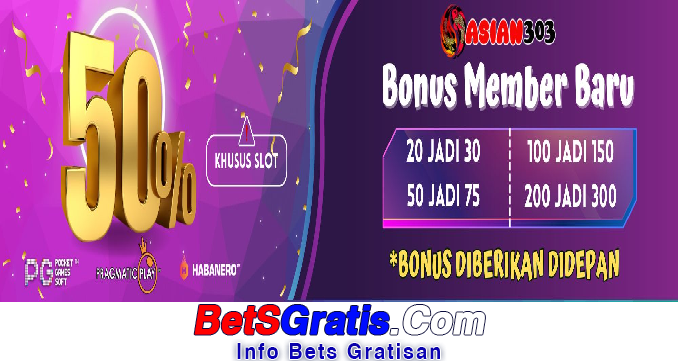 Asian303 Freebet Gratis Rp 15.000 Tanpa Deposit