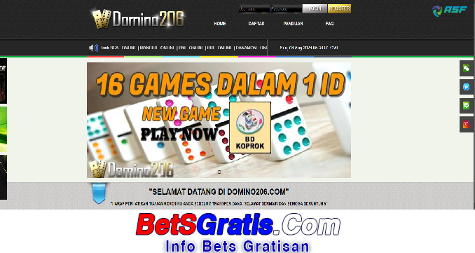 Domino206 Freebet Gratis Rp 15.000 Tanpa Deposit